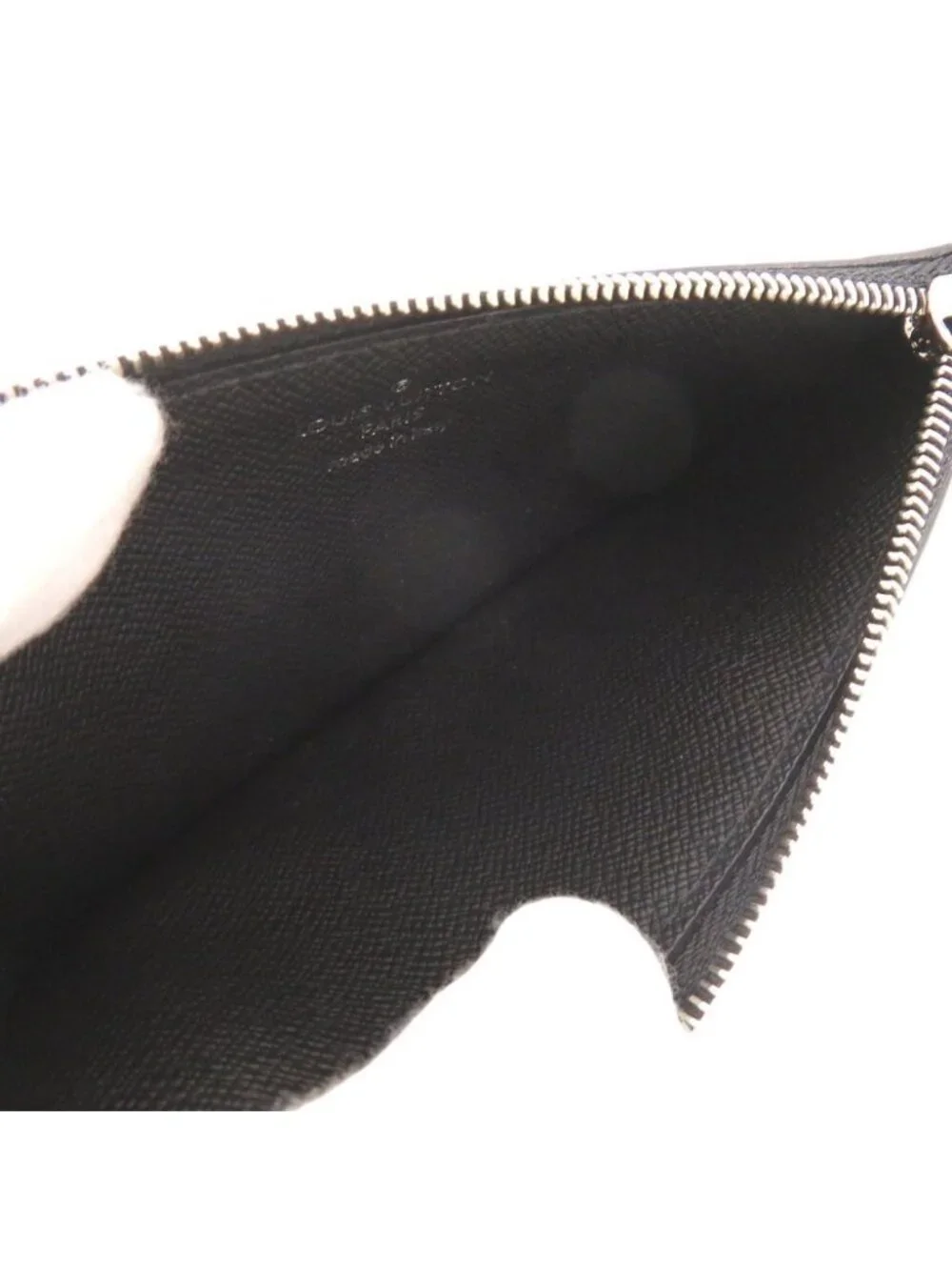 Louis Vuitton Coin Card Holder Taigarama Monogram Eclipse Taiga IC Black Case
